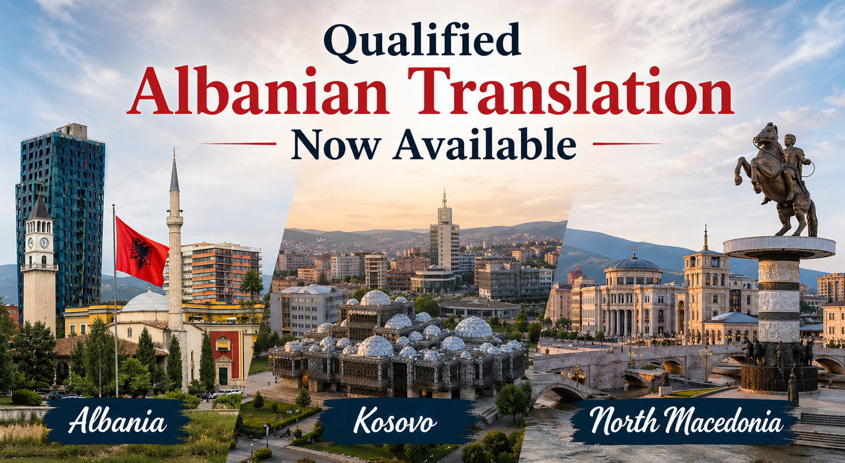 Translation for Albania, Kosovo, or North Macedonia? We now offer Albanian translation services!